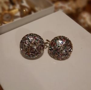 Sarah Coventry vintage confetti clip on earrings